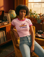 Ringer Baby Tee - Pink x Rose