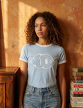 Ringer Baby Tee - Baby Blue x White