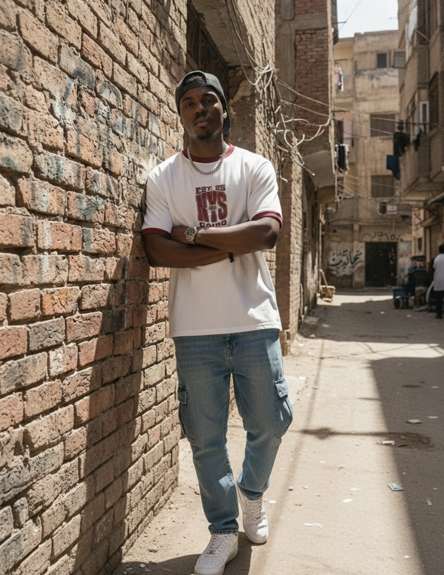 Ringer Tee White x Red