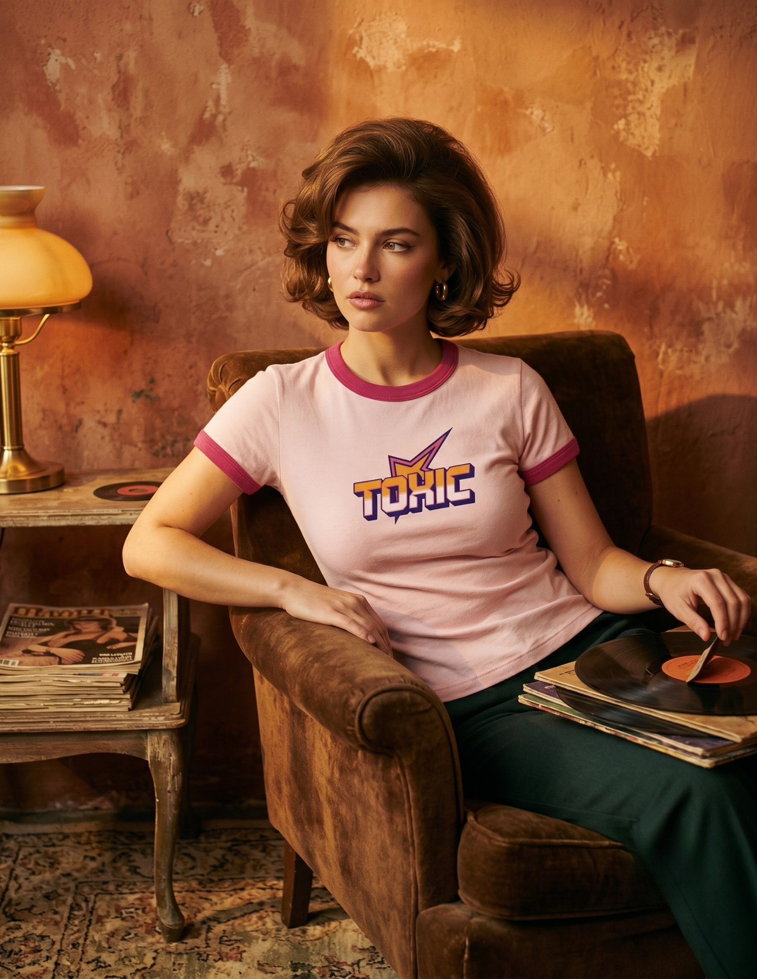 Ringer Baby Tee - Pink x Rose