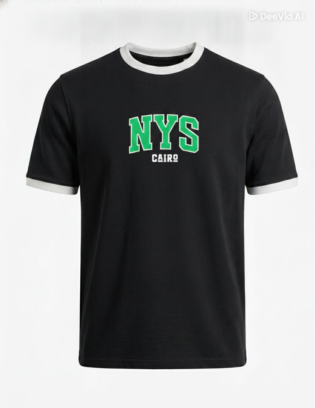 Ringer Tee Black x White