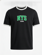 Ringer Tee Black x White