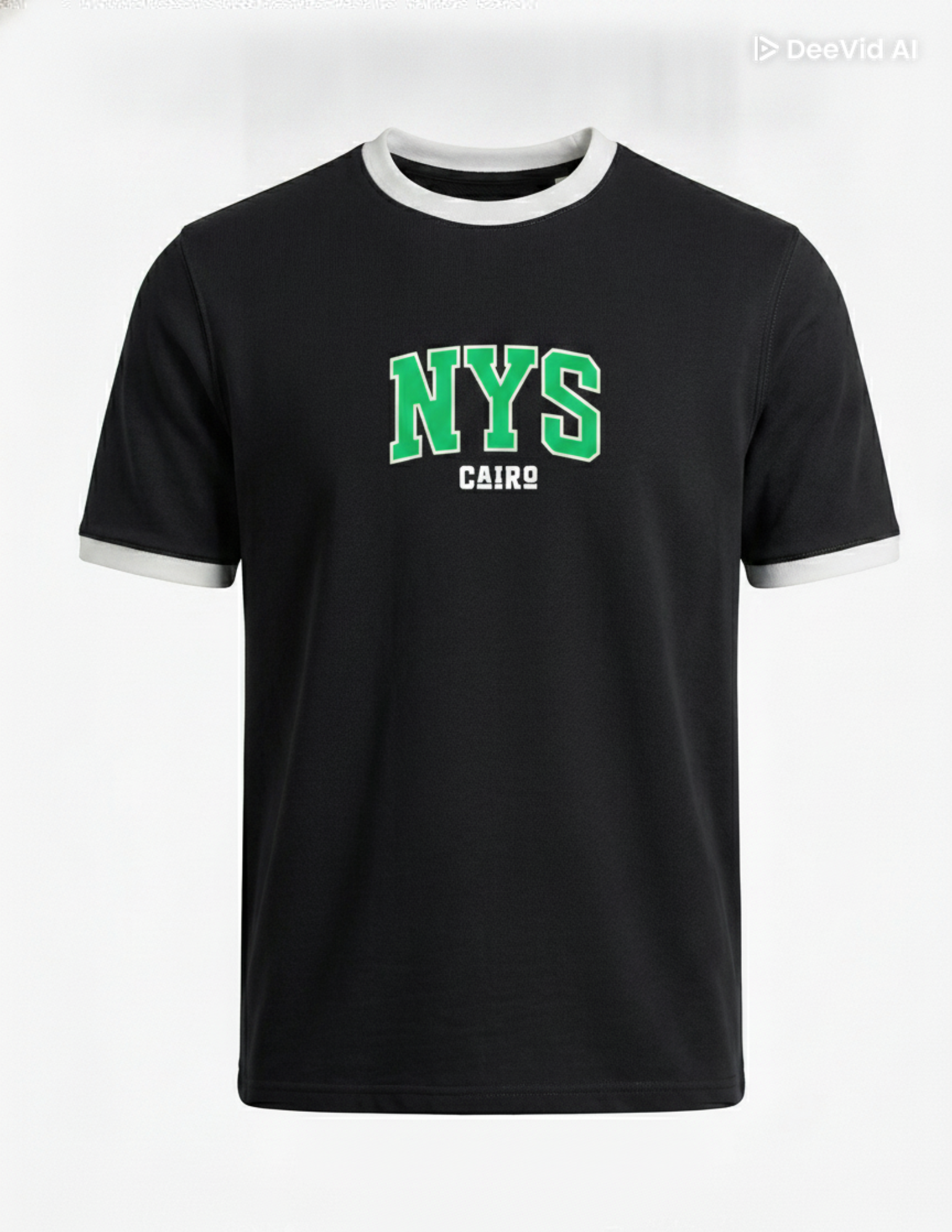 Ringer Tee Black x White