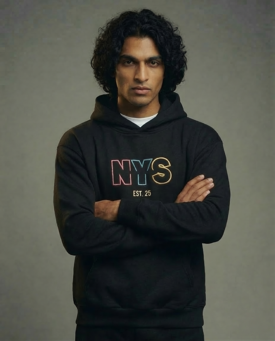 NYS Black Oversized Hoodie | Unisex