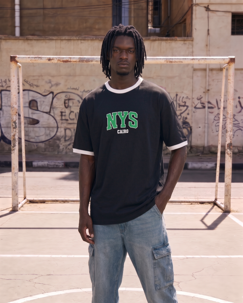 NYS 1.0 Ringer Tee Black x White