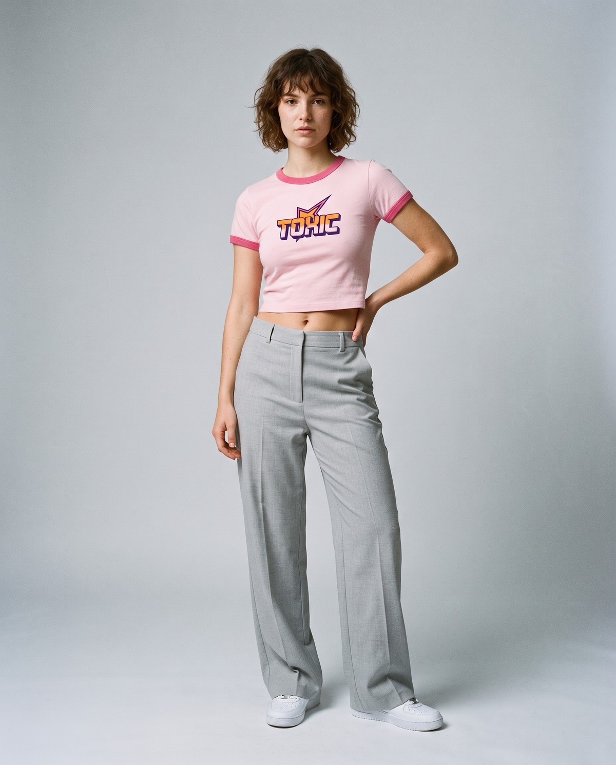 Toxic Ringer Baby Tee - Pink & Rose