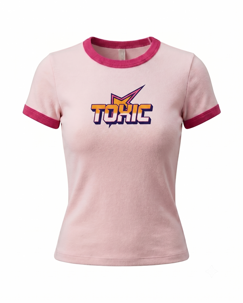 Ringer Baby Tee - Pink x Rose
