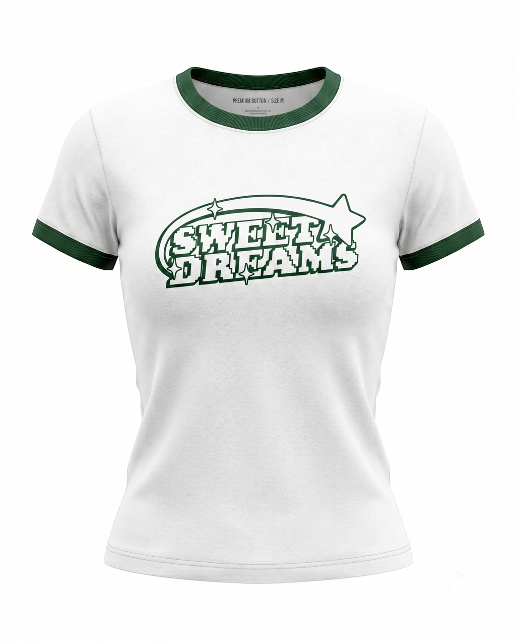 Ringer Baby Tee - White x Green