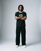 Ringer Tee - Oversized Black & White
