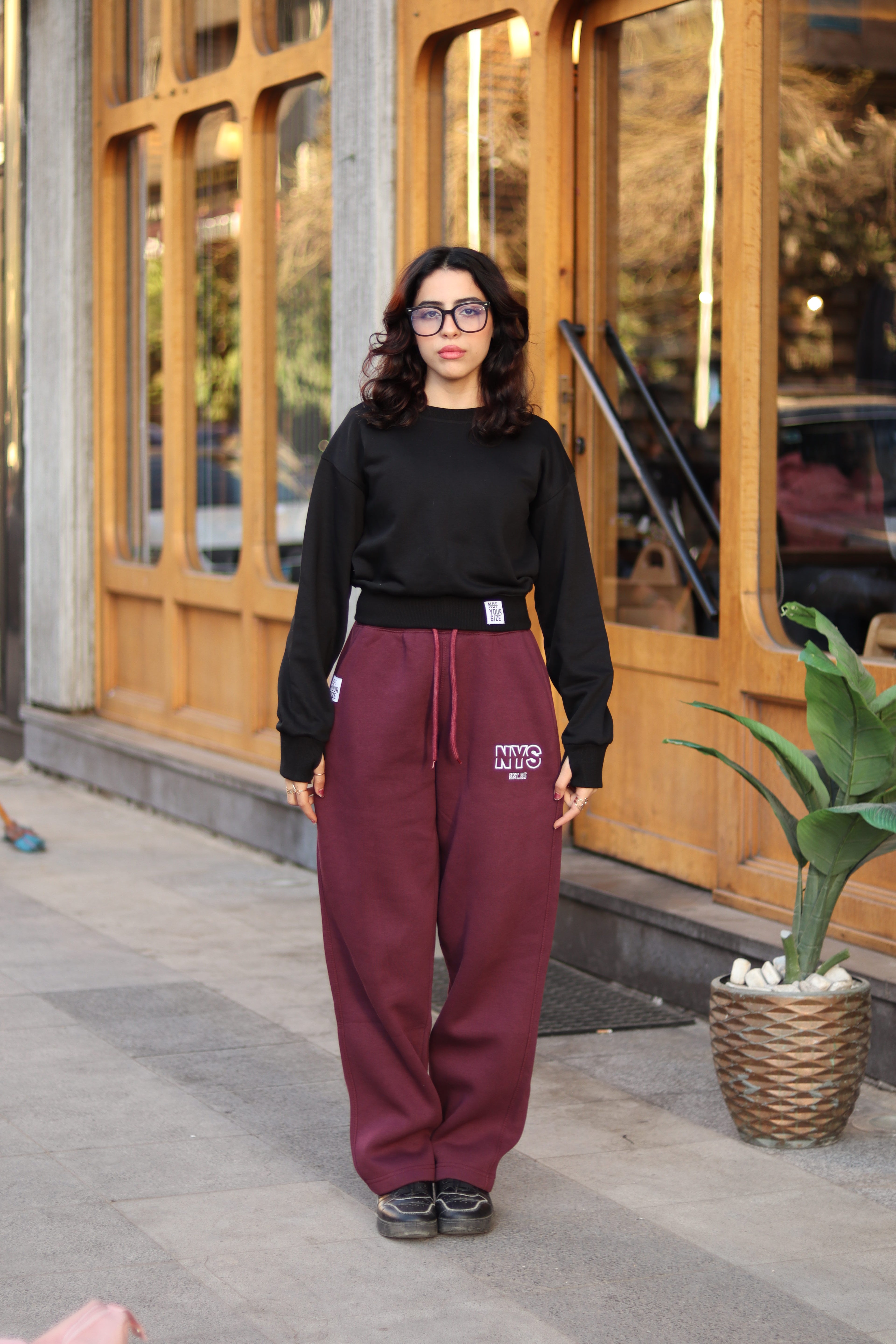 Female Basic Cropped Crewneck