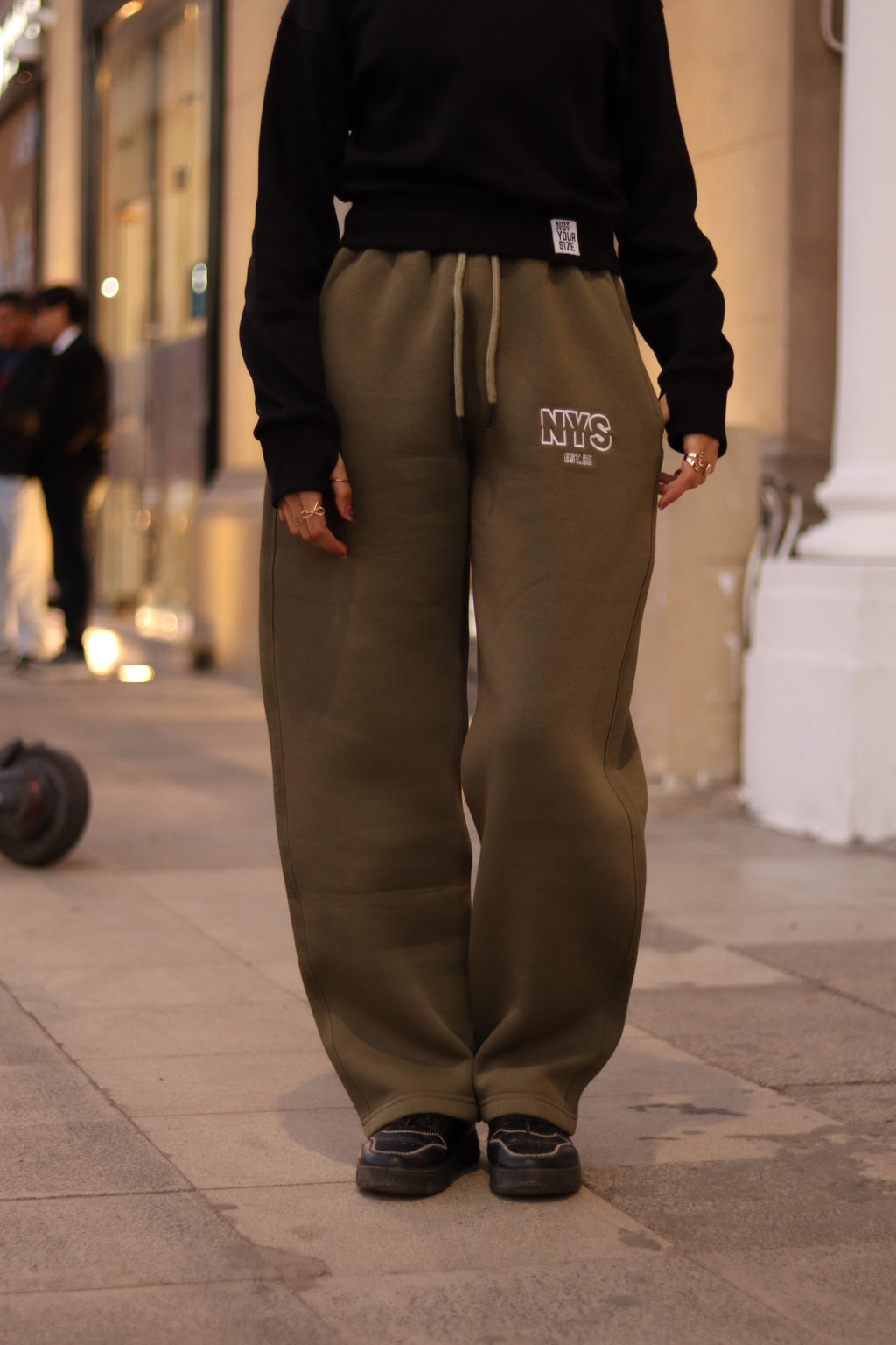 Wide Leg Sweat Pant | Olive Green | Unisex
