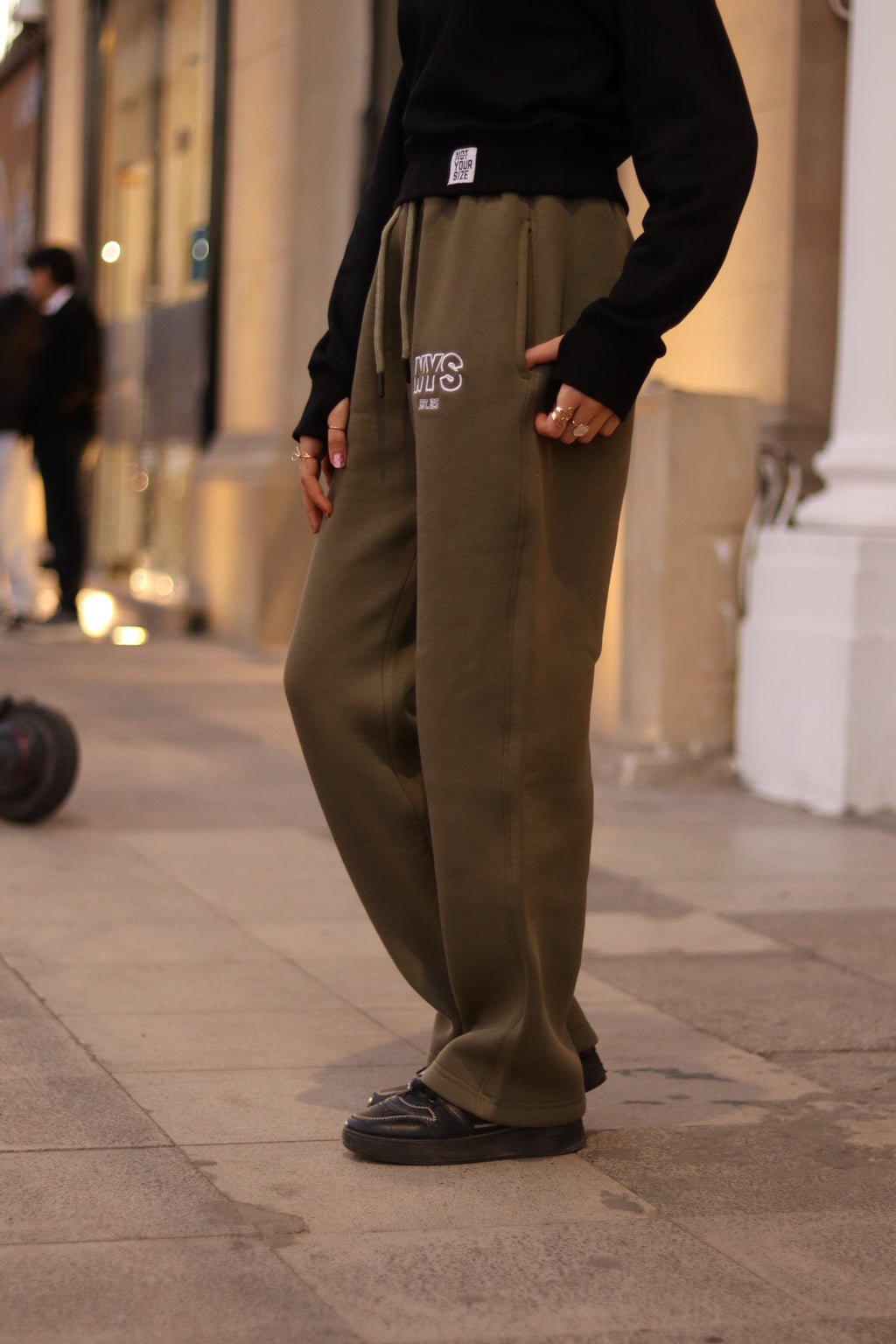 Wide Leg Sweat Pant | Olive Green | Unisex