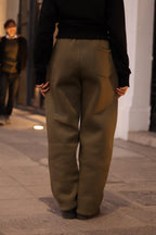Wide Leg Sweat Pant | Olive Green | Unisex