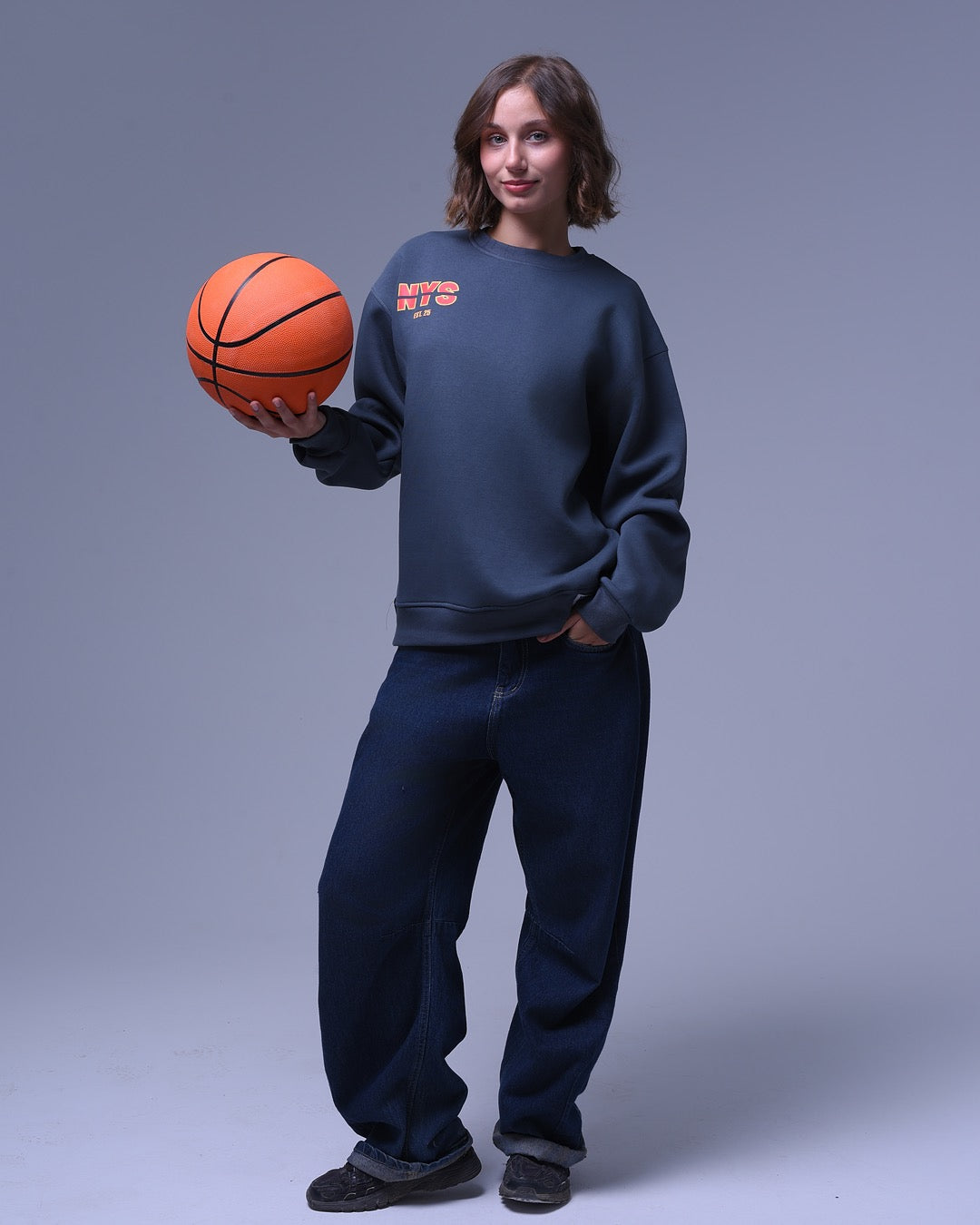 Basic NYS | Oversized Crewneck | Relaxed Fit | For Unisex