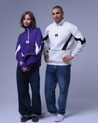 Not Your Size | Half Zip-up Striped Hoodie | For Unisex