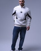 Not Your Size | Half Zip-up Striped Hoodie | For Unisex