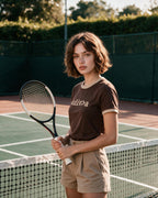 Diva Ringer Baby Tee - Brown x Beiege