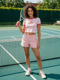 Toxic Ringer Baby Tee - Pink x Rose